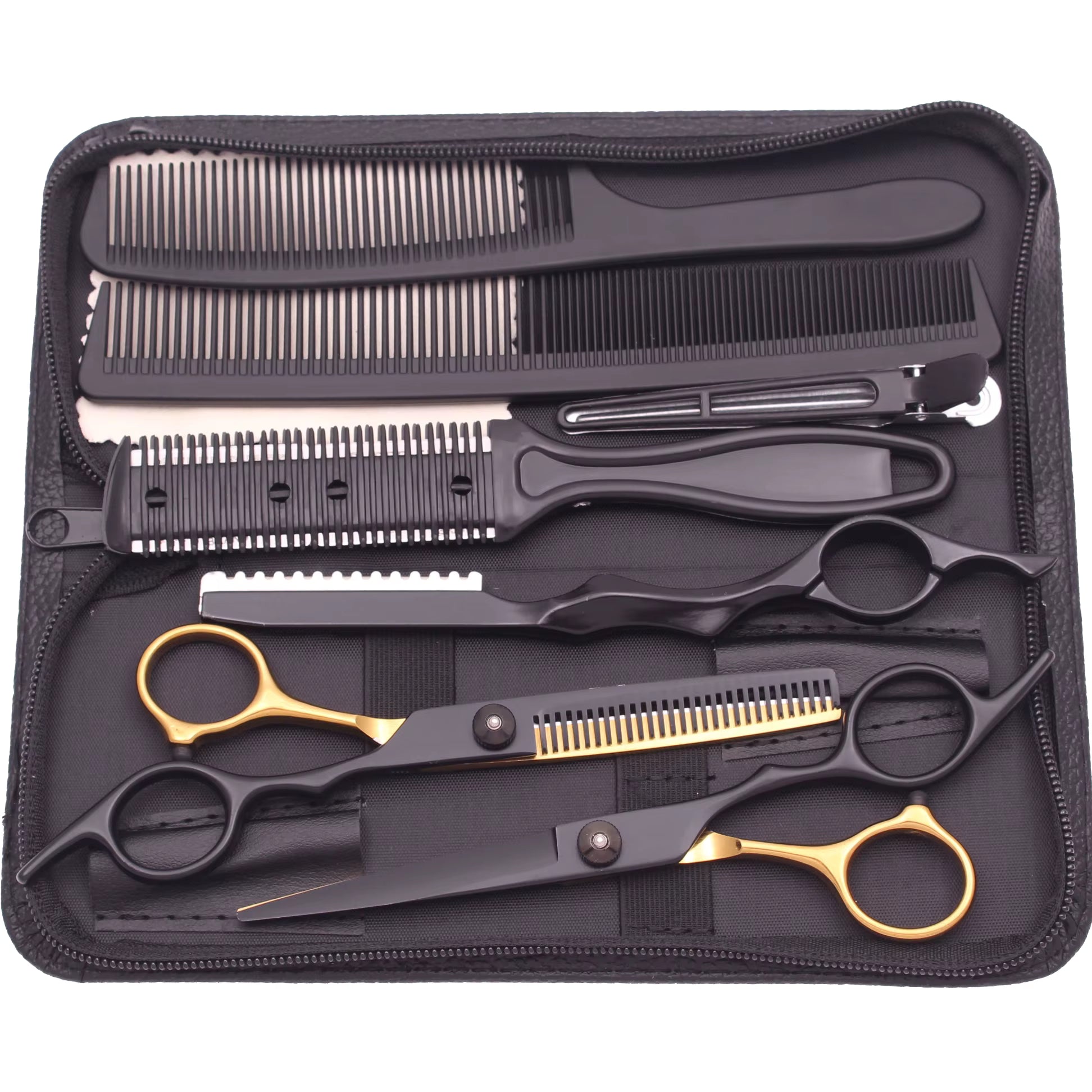 Hair Scissors JP Stainless Hairdressing Scissors 6" Haircut Set Thinning Shears Barber Shop Haircut Scissors Razor Combs C1001