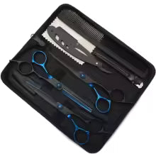 Hair Scissors JP Stainless Hairdressing Scissors 6" Haircut Set Thinning Shears Barber Shop Haircut Scissors Razor Combs C1001