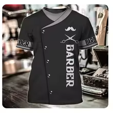 Hot Men's T Shirt Barber Shop Tops 3D Print Short Sleeve Pullover Male Summer Street Fashion Vintage Clothes Harajuku y2k Tees   4.3   22 Reviews   ౹   113 sold